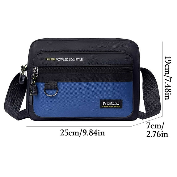 SLYNSHome Messenger Bag for Men Blue Men's Shoulder Bag Crossbody Shoulder Bag for Office/Work/Travel Business