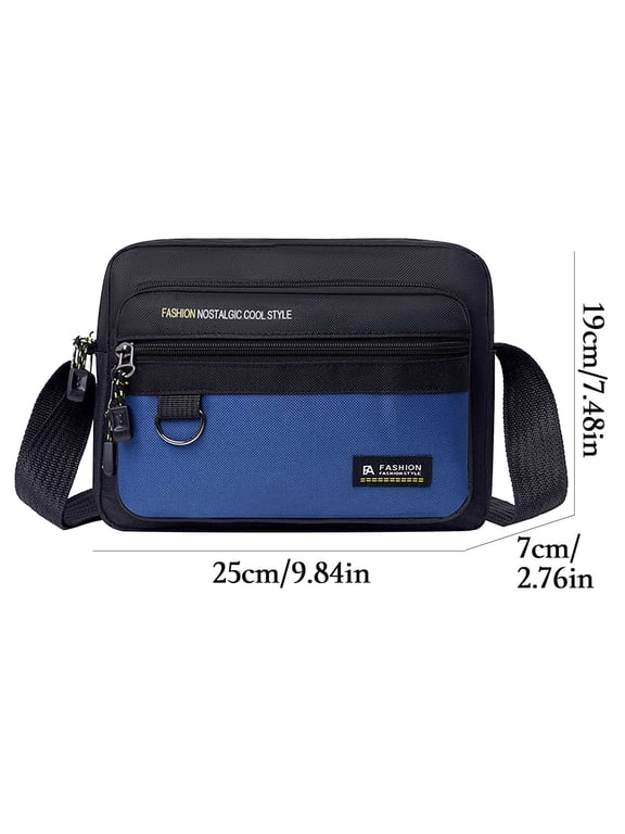 Messenger Bag for Men Blue Men's Shoulder Bag Crossbody Shoulder Bag for Office/Work/Travel Business