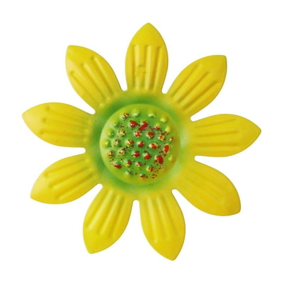SLYNSHome Metal Flower Wall Art 3D Daisy Wall Decor Yellow Hanging Flower Rustic Farmhouse for Indoor Outdoor Home Living Room Office Garden