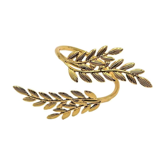 SLYNSHome Metal Napkin Rings Olive Branch,Leaf Napkin Holders,Gold Elegant Botanical Table Decor For Wedding Dinner Party Table Setting