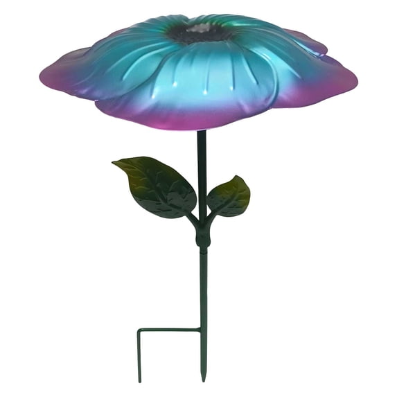 SLYNSHome Metal Plant Umbrellas for Outdoor Blue Small Plants Shade Cover Metal Garden Shade Disk Outdoor Garden Umbrella for Potted Decor