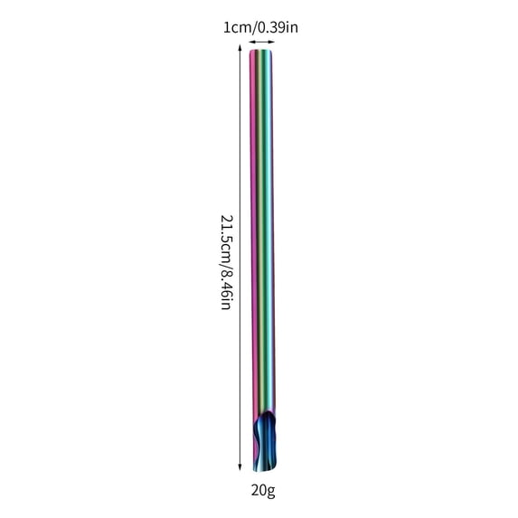 SLYNSHome Metal Straw for Slushies and Smoothies,Multicolor Reusable Stainless Steel Drinking Tube with Extra Large Opening, Multi-Color Durable Straw for Thick Beverages