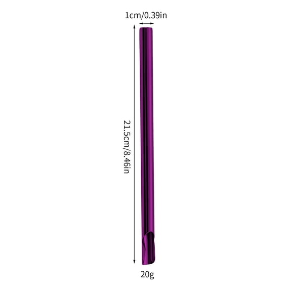 SLYNSHome Metal Straw for Slushies and Smoothies,Purple Reusable Stainless Steel Drinking Tube with Extra Large Opening, Multi-Color Durable Straw for Thick Beverages