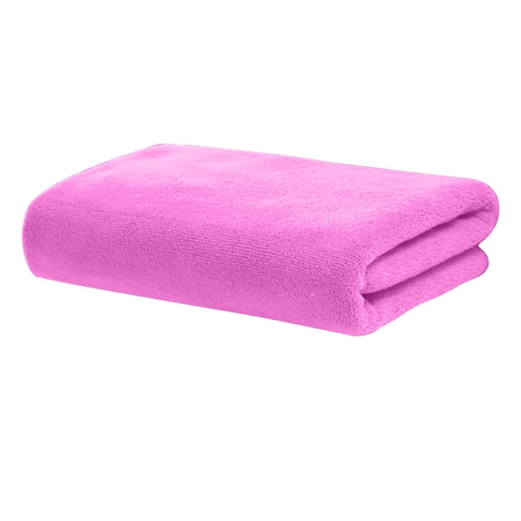 SLYNSHome Microfiber Small Bath Towels 11.8x27.5 inch Ultra Soft Super Absorbent Fast Drying Hot Pink Body Towel for Shower, Gym