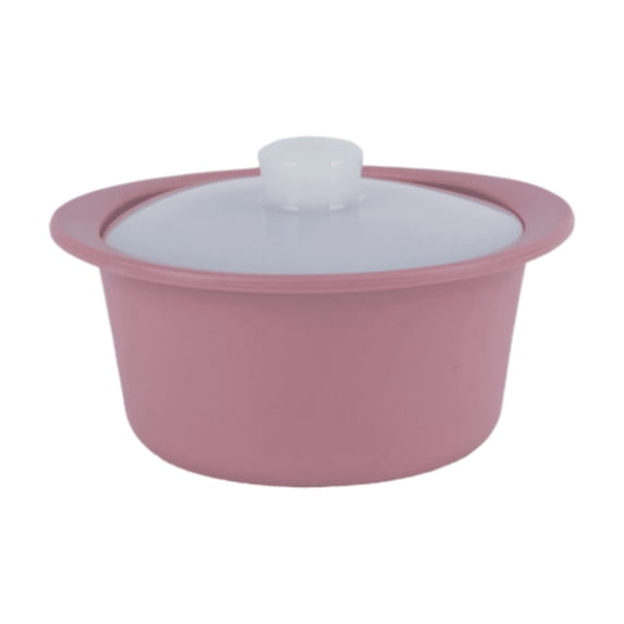 SLYNSHome Microwave Cooking Pot With Lid, Multi Purpose Food Steaming Bowl For Rice Noodles Soup,Pink Portable Food Cooker Container For Kitchen Daily Use