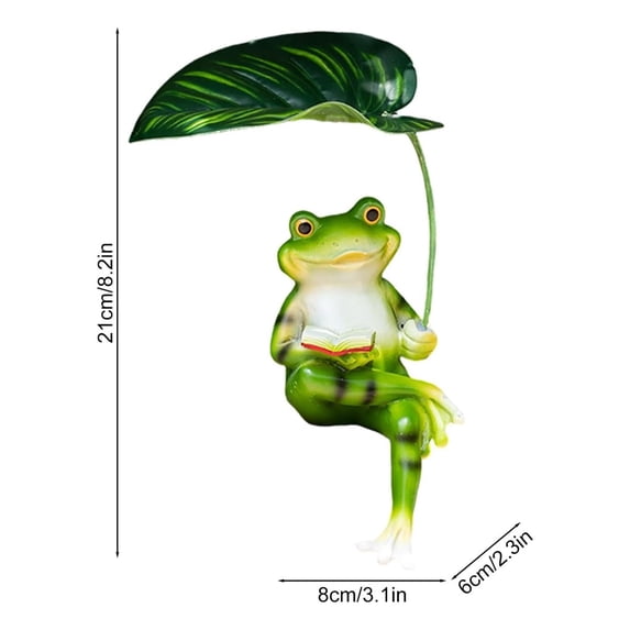 SLYNSHome Mini Frog Figurines Plant Decor for Pots,Funny Frog Statue Planter Hugger for Yard,Lawn,Fairy Garden Accessories Outdoor