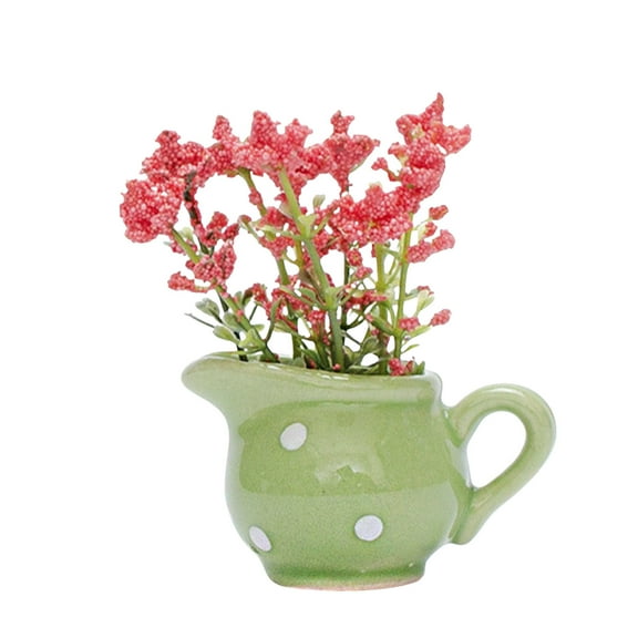 SLYNSHome Mini Vase Magnets for Fridge,Cute Tiny Plant Vase Magnets for Refrigerator Fridge Sticker for Kitchen - Green