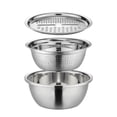 thumbnail image 1 of SLYNSHome Mixing Bowls with Stainless Steel Microporous Colander and Grater for Mixing & Serving Kitchen Supplies, 1 of 9