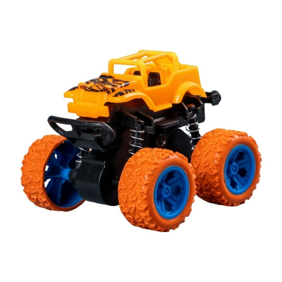 SLYNSHome Monster Truck Toys Christmas Gifts,Friction Powered Toy Cars Push and Go Truck Birthday Gifts - Orange