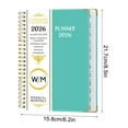 thumbnail image 1 of SLYNSHome Monthly Planner A5 6.2x8.5 inch 12-Month Calendar Planner Journals Notebook with Monthly Tabs Hardcover Notebook - Green, 1 of 8