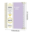 thumbnail image 1 of SLYNSHome Monthly Planner A5 6.2x8.5 inch 12-Month Calendar Planner Journals Notebook with Monthly Tabs Hardcover Notebook - Purple, 1 of 8