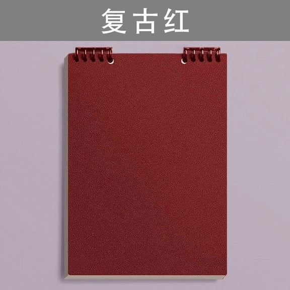 SLYNSHome Office Products Steno Pads 6x9 inch,White Paper A5 60 Sheets Spiral Notebook,Notebooks Top Spiral for Note Taking Office Supplies - Red