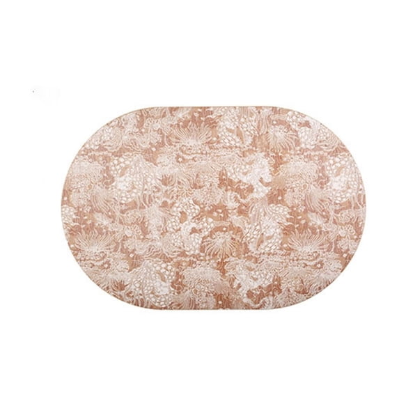SLYNSHome Oval Shaped Thermal Insulation Pad, Heat-Resistant Tabletop Protector Mat, Non-Slip Grease-Proof Dining Placemat for Kitchen and Home Use,17.5*12 inch