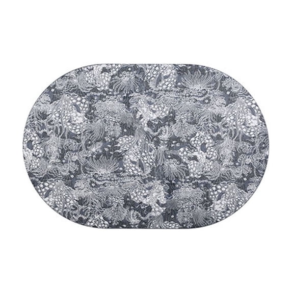SLYNSHome Oval Shaped Thermal Insulation Pad, Heat-Resistant Tabletop Protector Mat, Non-Slip Grease-Proof Dining Placemat for Kitchen and Home Use,17.5*12 inch