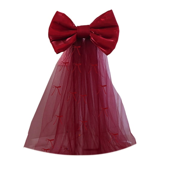 SLYNSHome Oversize Bows for Wedding Birthday Party Backdrop Decor,Giant Bow for Engagement Bachelorette Bridal Christmas - Red