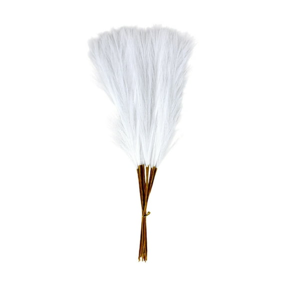 SLYNSHome Pampas Grass White Faux Pampas Grass Decor,Short Artificial Pampas Grass for Room Wedding Party Decoration