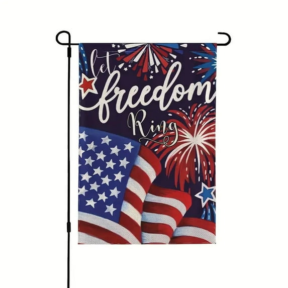 SLYNSHome Patriotic Garden Flags Decorations for Yard,4th of July Double Sided USA American Flag Memorial Day Independence Day Yard Outdoor Decor