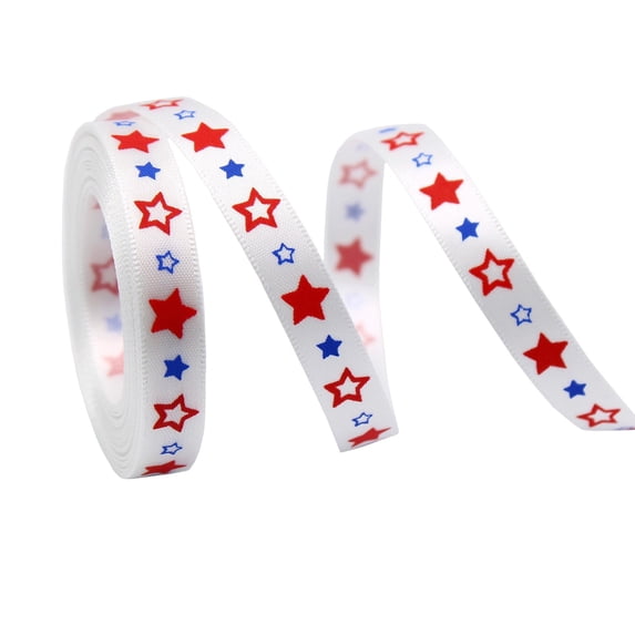 SLYNSHome Patriotic Ribbons 4th of July Satin Ribbons Red White Blue Independence Day Craft Ribbon for Gift Wrapping 250th Anniversary Party Decorations