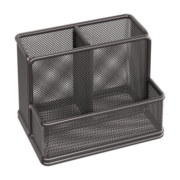 SLYNSHome Pen Holder Mesh Pencil Holder Black Desktop Organizer Mesh Desk Stationery Storage Office Supplies