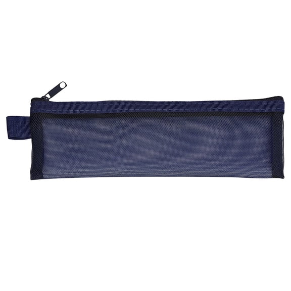 SLYNSHome Pencil Pouch Clear Pencil Case Bag with Smooth Zipper Blue Pen Organizer for Office Supplies Back to College Stationery