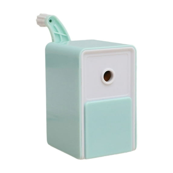 SLYNSHome Pencil Sharpener,Manual Pencil Sharpener with Container Adjustable Point Hand Crank Sharpener - Green