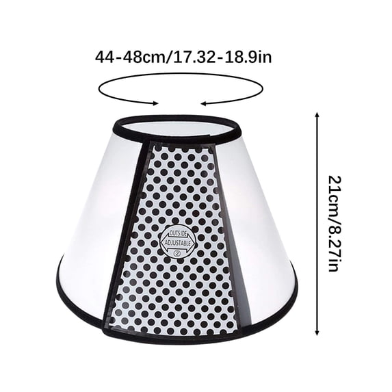 SLYNSHome Pet Recovery Cone E-Collar for Dogs and Cats,Plastic Elizabeth Protective Collar Prevent Biting and Stop Licking Wound,Neck Girth 17.3x18.9 inch