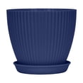 thumbnail image 1 of SLYNSHome Plant Pots Flower Pots for Plants Blue Plastic Planters for Indoor with Multiple Drainage Holes and Trays, for All Home Garden Flowers, 1 of 7