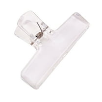 SLYNSHome Plastic Clear Clips Clamps,2.9 inch Bulldog Clips Paper Clips for Home,Office Supplies - White