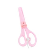 SLYNSHome Plastic Safety Scissors,Blunt Tip Training Scissors Cute Craft Scissors Colorful for DIY Craft Projects - Pink