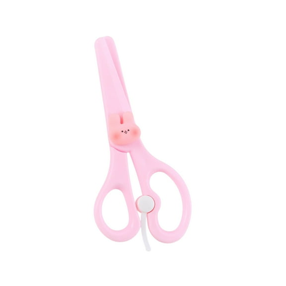 SLYNSHome Plastic Safety Scissors,Blunt Tip Training Scissors Cute Craft Scissors Colorful for DIY Craft Projects - Pink