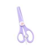 SLYNSHome Plastic Safety Scissors,Blunt Tip Training Scissors Cute Craft Scissors Colorful for DIY Craft Projects - Purple