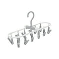 thumbnail image 1 of SLYNSHome Portable Foldable Clothes Drying Rack with 12 Rotating Clips For Underwear Socks Multi Purpose Laundry Hanger Indoor Outdoor - Gray, 1 of 6