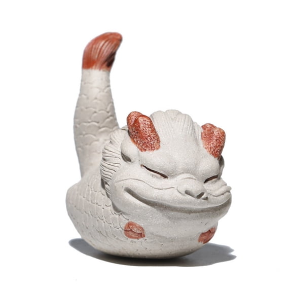 SLYNSHome Purple Sand Tea Pet Steps Green Clouds Little Flying Dragon