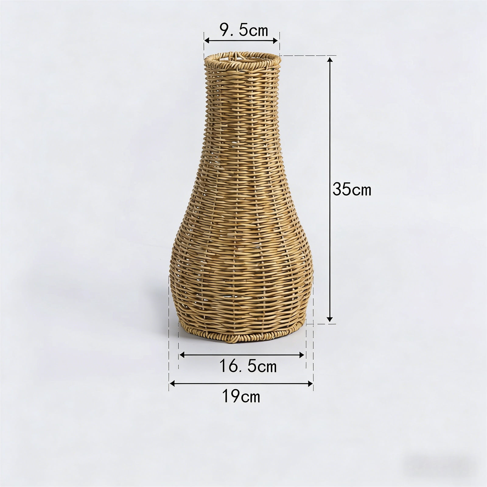 SLYNSHome Rattan Vase Hand Woven Vases Decor Rustic Farmhouse Round ...
