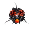 thumbnail image 1 of SLYNSHome Red Rose Berry Mini Candle Ring Wreath, Artificial Black Leaf Small Garland For Candle Table Mantel Indoor Fall Halloween Thanksgiving Farmhouse Tabletop Decor, 1 of 7