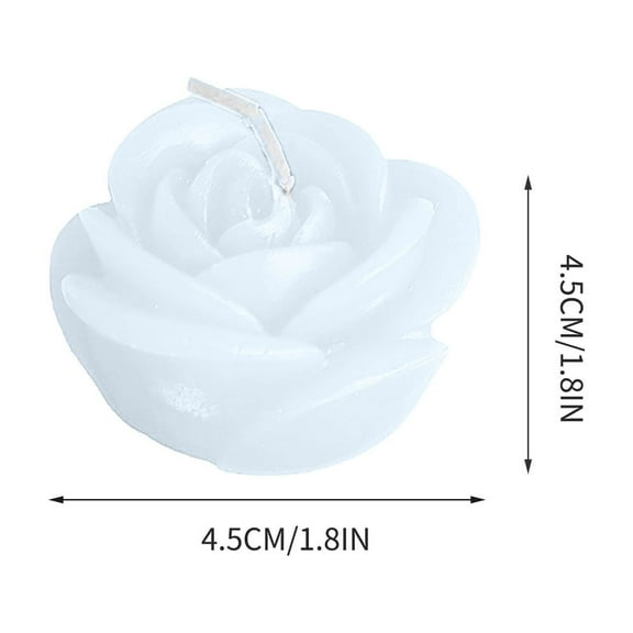 SLYNSHome Rose Scented Candle Valentine's Day Decorations White Rose Aromatherapy Candle for Wedding Birthday Party Supplies - 1.8x1.8 inch