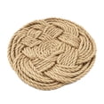 thumbnail image 1 of SLYNSHome Round Insulation Mat, Woven Braided Heat Pad for Kitchen Countertop and Dining Table, 12cm Cotton Linen Decorative Non-Slip Coaster for Hot Cups Pots and Cookware, 1 of 5