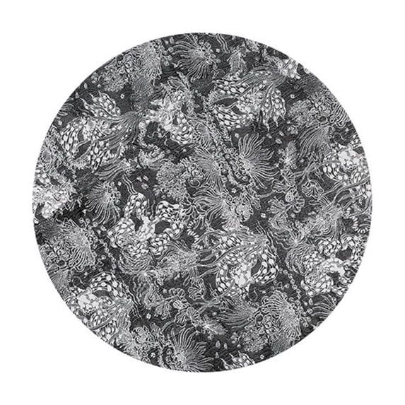SLYNSHome Round Thermal Insulation Pad, Heat-Resistant Tabletop Protector Mat, Non-Slip Grease-Proof Dining Placemat for Kitchen and Home Use,14.96 inch
