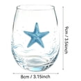 thumbnail image 1 of SLYNSHome Sea Theme Stemless Wine Glass with Watercolor Blue Marine Print, Clear Drinking Tumbler Cup for Water Wine and Daily Home Decor, 1 of 7