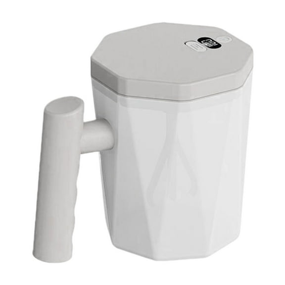 SLYNSHome Self Stirring Mug,Rechargeable Automatic Magnetic Self Stirring Coffee Mug Rotating Home Office Travel Mixing Cup for Chocolate,Milk,Protein,Cocoa - White