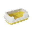 thumbnail image 1 of SLYNSHome Semi Enclosed Cat Litter Box 14.37x10.63x5.3in Splash Proof High Sides with Shovel & Leakage Pedal for Easy Cleaning - Yellow, 1 of 7