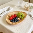 thumbnail image 1 of SLYNSHome Serving Tray Handwoven Bamboo Round Storage Basket, Natural Woven Fruit Bread Snack Holder for Kitchen Table Counter Farmhouse Home Decor, 1 of 6