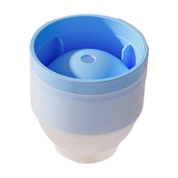 SLYNSHome Silicone Ice Ball Maker Mold,Portable Large Round Stackable Ice Form Container,Blue Household Ice Making Tool For Whiskey Cocktails Iced Beverages