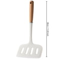 thumbnail image 1 of SLYNSHome Silicone Pancake Spatula Turner with Lengthened Handle,White Heat Resistant Slotted Flipper for Nonstick Cookware Kitchen Utensils, 1 of 4