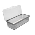 thumbnail image 1 of SLYNSHome Silverware Organizer with Lid,Covered Utensil Tray for Kitchen Drawer and Countertop,Plastic Storage Box for Spoons Forks Knives Holder Case - Gray, 1 of 6