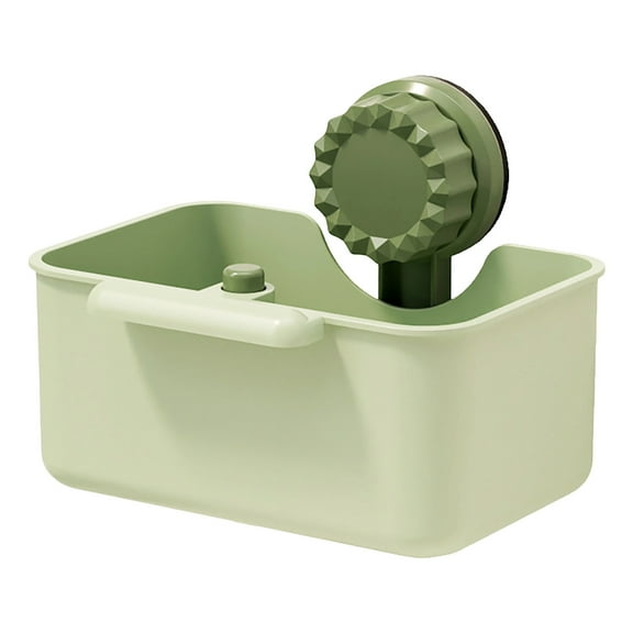 SLYNSHome Sink Corner Sink Strainer,Suction Cup Kitchen Sink Strainer Basket Food Waste Catcher for Sink Faucet Sponge Storage Rack - Green