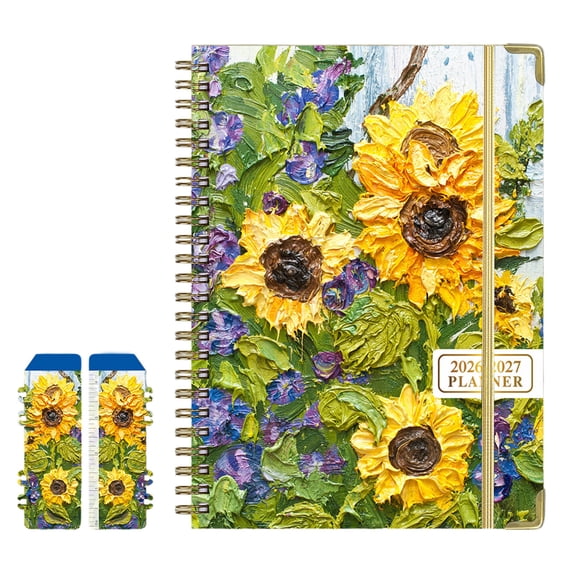 SLYNSHome Small Spiral Notebook 6x8 inch,A5 Notebooks for Note Taking, Print Spiral Journal Notebook, Work Notebook Small Notebooks