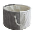 thumbnail image 1 of SLYNSHome Small Storage Bins for Shelves,Gray Round Storage Bucket Baskets Storage Cubes Closet Organizer for Home, 1 of 7