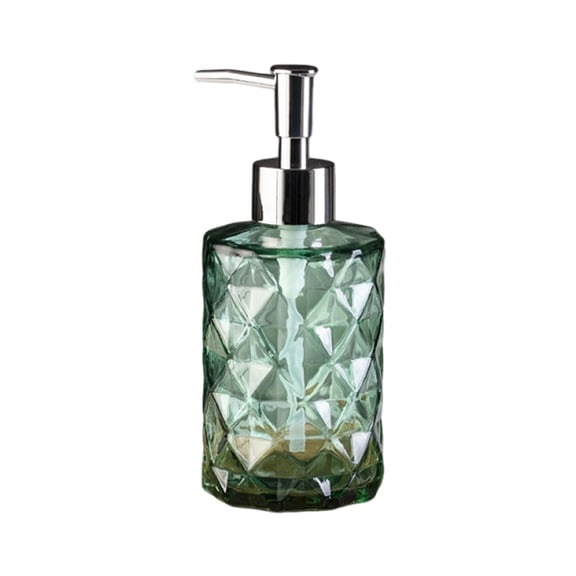 SLYNSHome Soap Dispenser for Bathroom,Refillable Shampoo Conditioner Bottles Empty Plastic Square Body Wash Dispenser for Shower - Green
