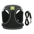 thumbnail image 1 of SLYNSHome Soft Mesh Dog Harness and Leash Set,No-Chock Step-in Reflective Breathable Easy Walk Vest Harnesses with Safety Buckle for Small Dogs,Puppy - Black - L, 1 of 7